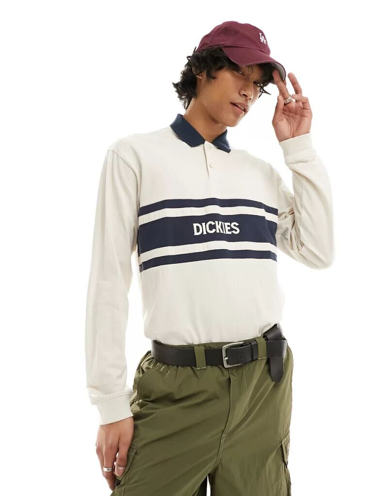 

Кремовая рубашка-поло для регби с длинными рукавами Dickies Yorktown