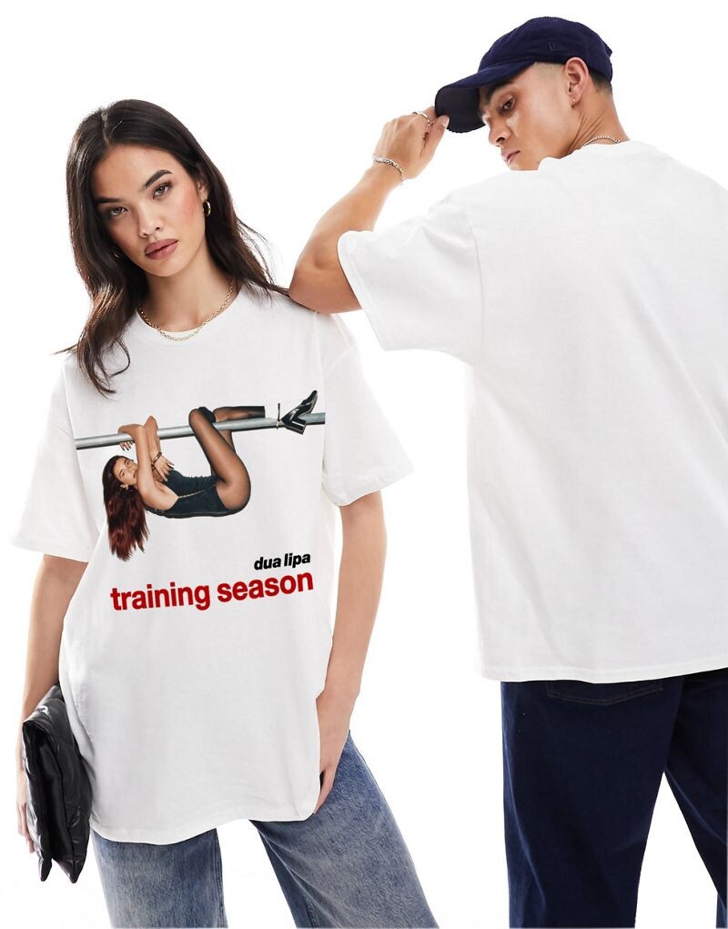 

Белая футболка тренировочного сезона PRNT x ASOS Dua Lipa