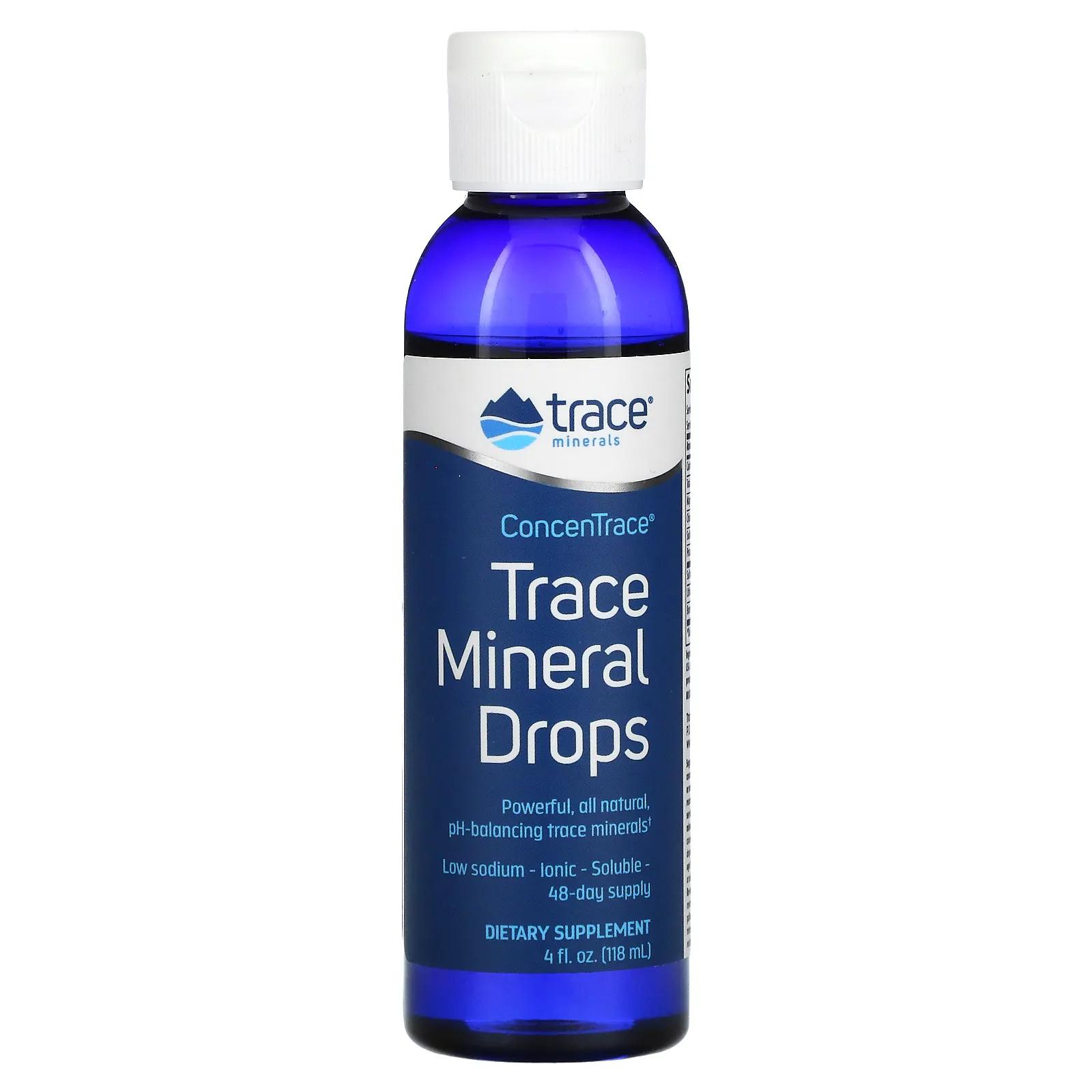 Trace Minerals Research ConcenTrace капли с микроэлементами 118 мл trace minerals concentrace таблетки с минералами и микроэлементами 300 таблеток