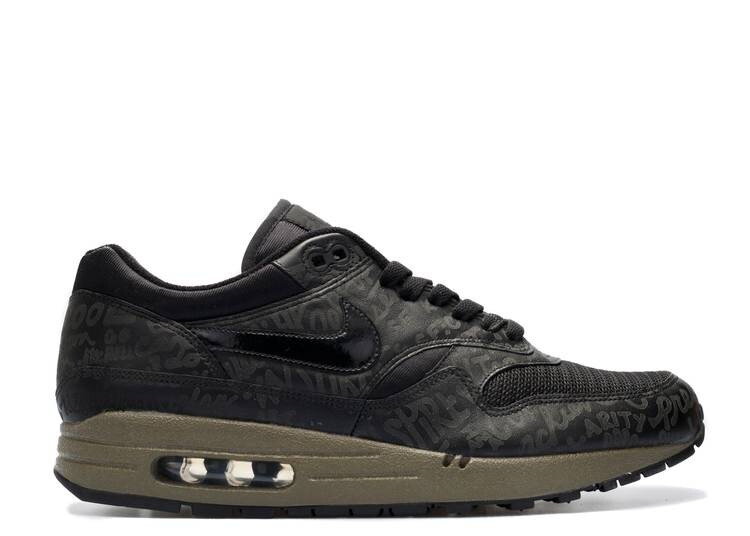 

Кроссовки Nike AIR MAX 1 'POWERWALL - BLACK OLIVE', черный