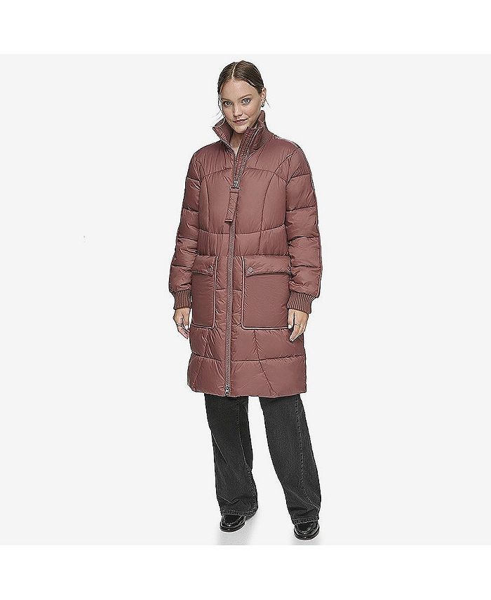 цена Стеганое пальто из искусственного пуха Pavia Andrew Marc, фиолетовый