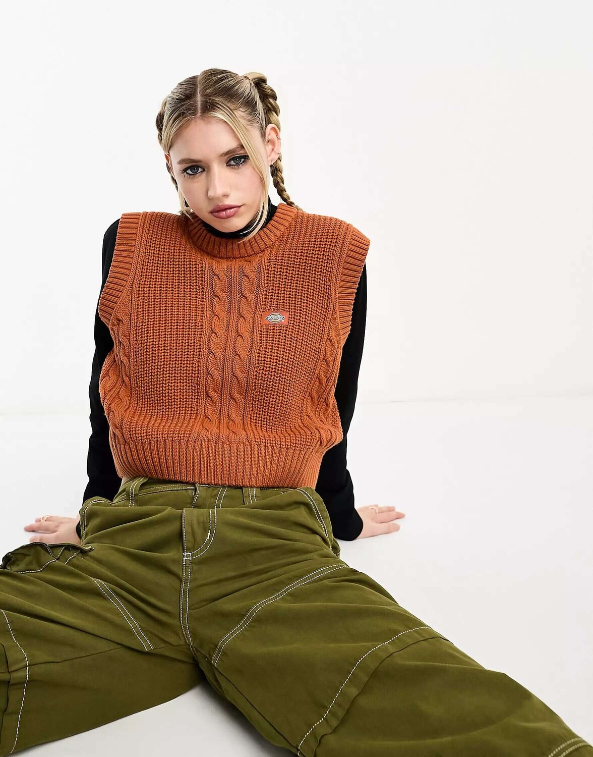 

Бомбейский коричневый вязаный жилет без рукавов Dickies mullinville
