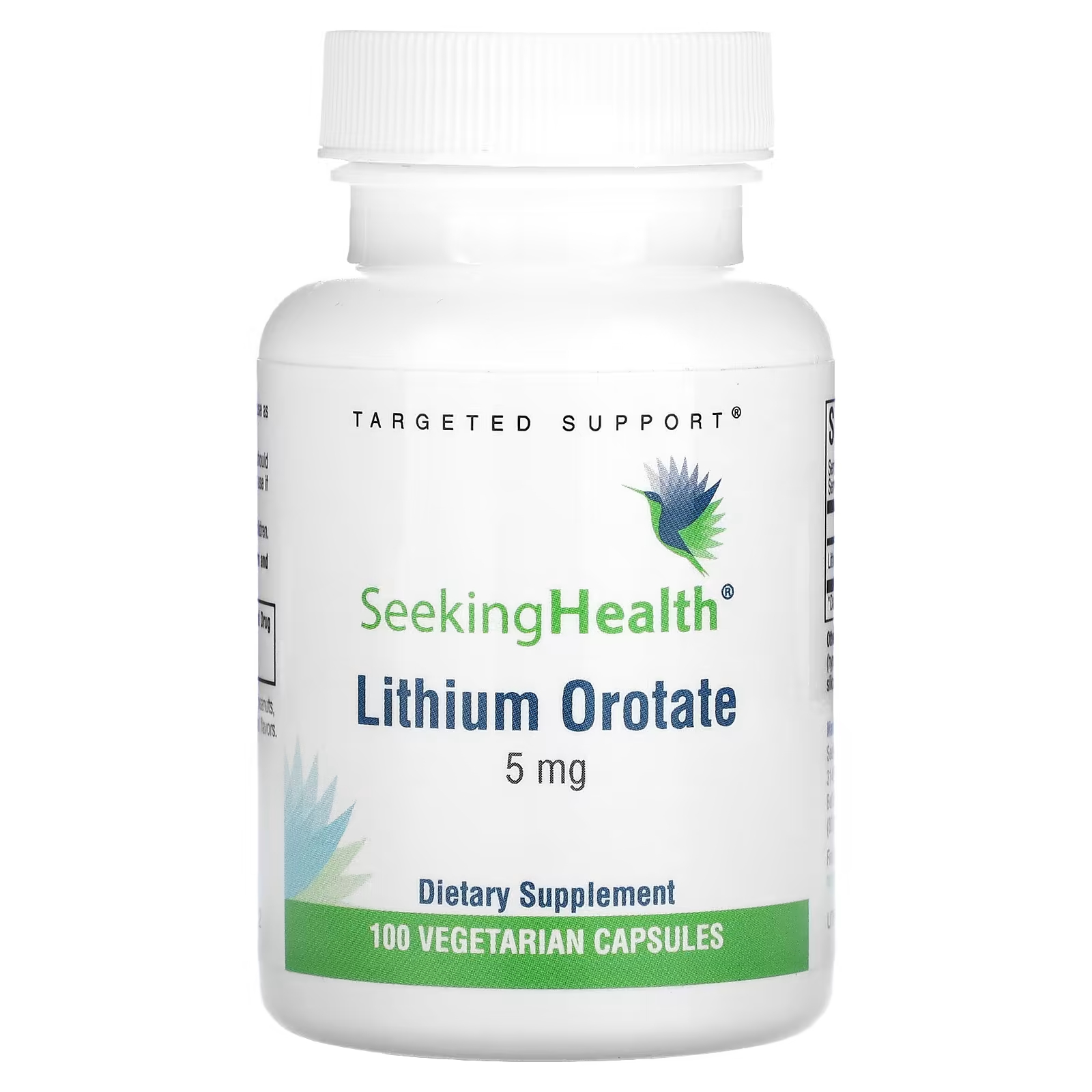 Оротат лития Seeking Health, 100 вегетарианских капсул seeking health p 5 p 25 мг 100 вегетарианских капсул