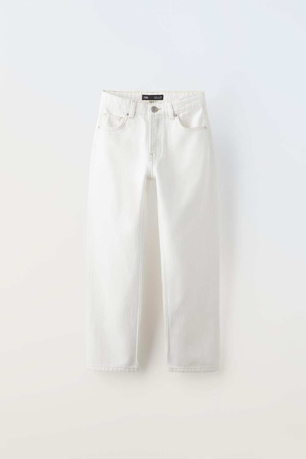 

Брюки из широкого денима true neutrals ZARA, белый