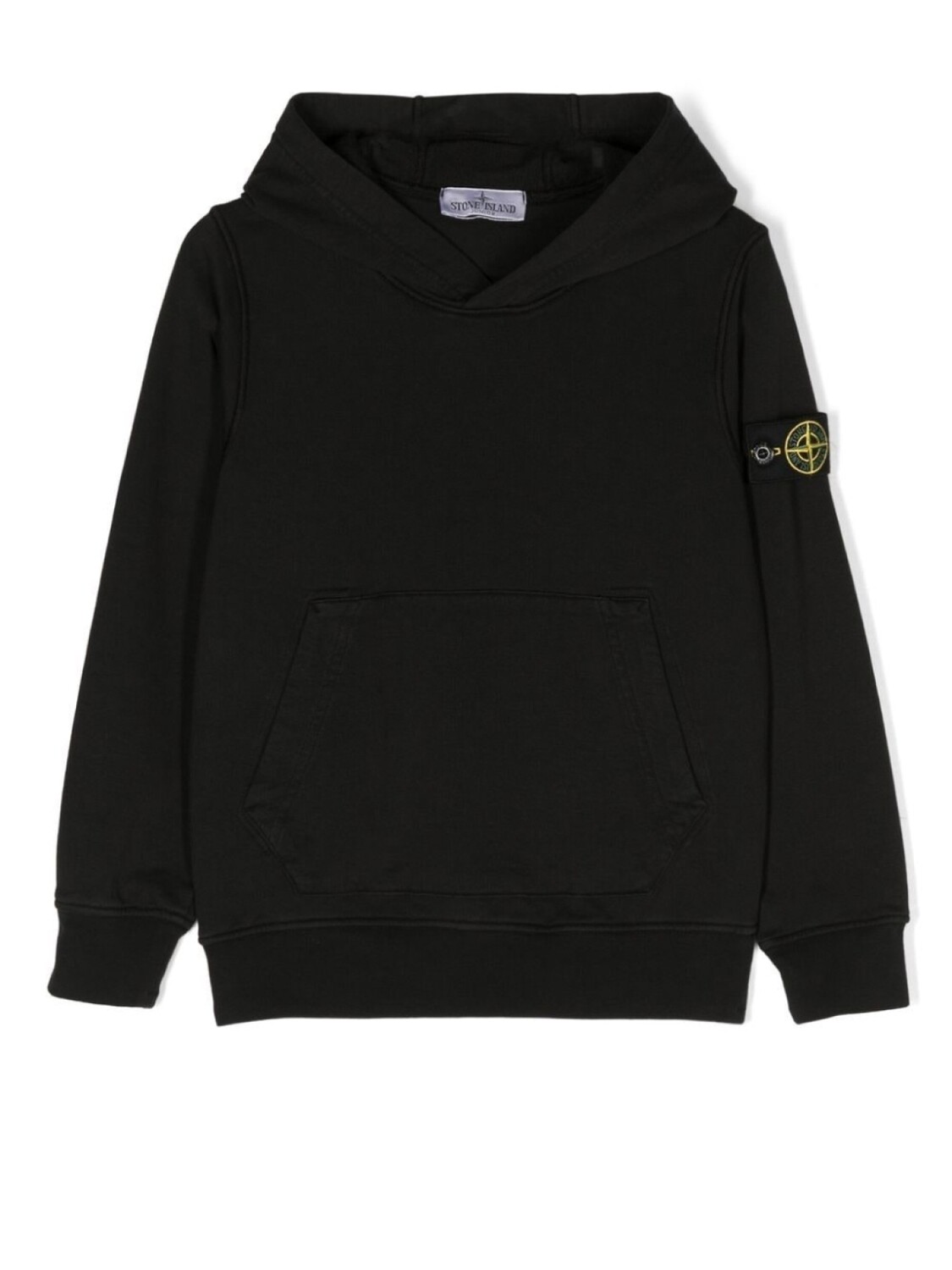 

Stone Island Junior толстовка с нашивкой-логотипом, черный