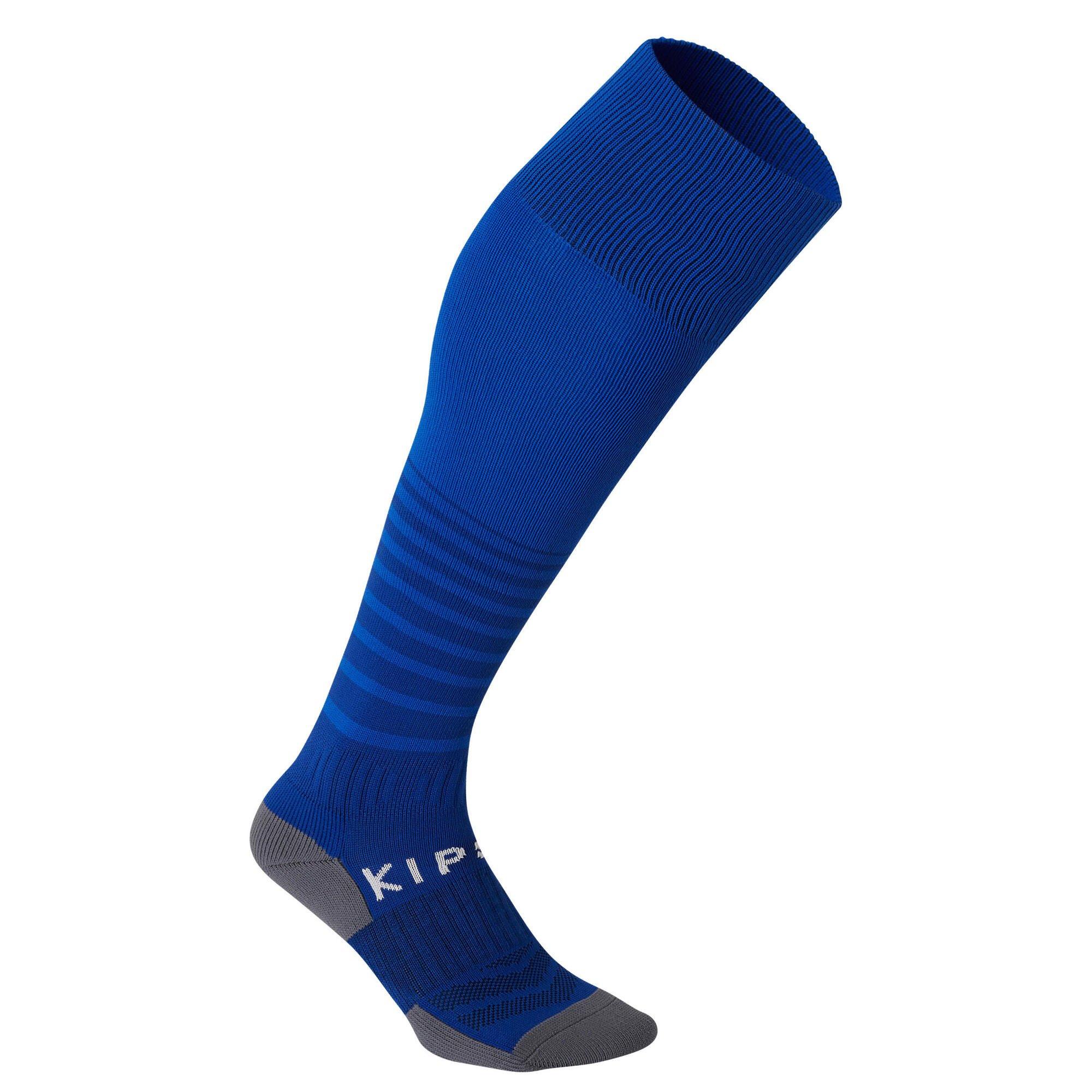 Футбольные носки Decathlon Viralto Club - с полосками Kipsta, синий футбольные шорты для взрослых decathlon viralto club kipsta темно синий