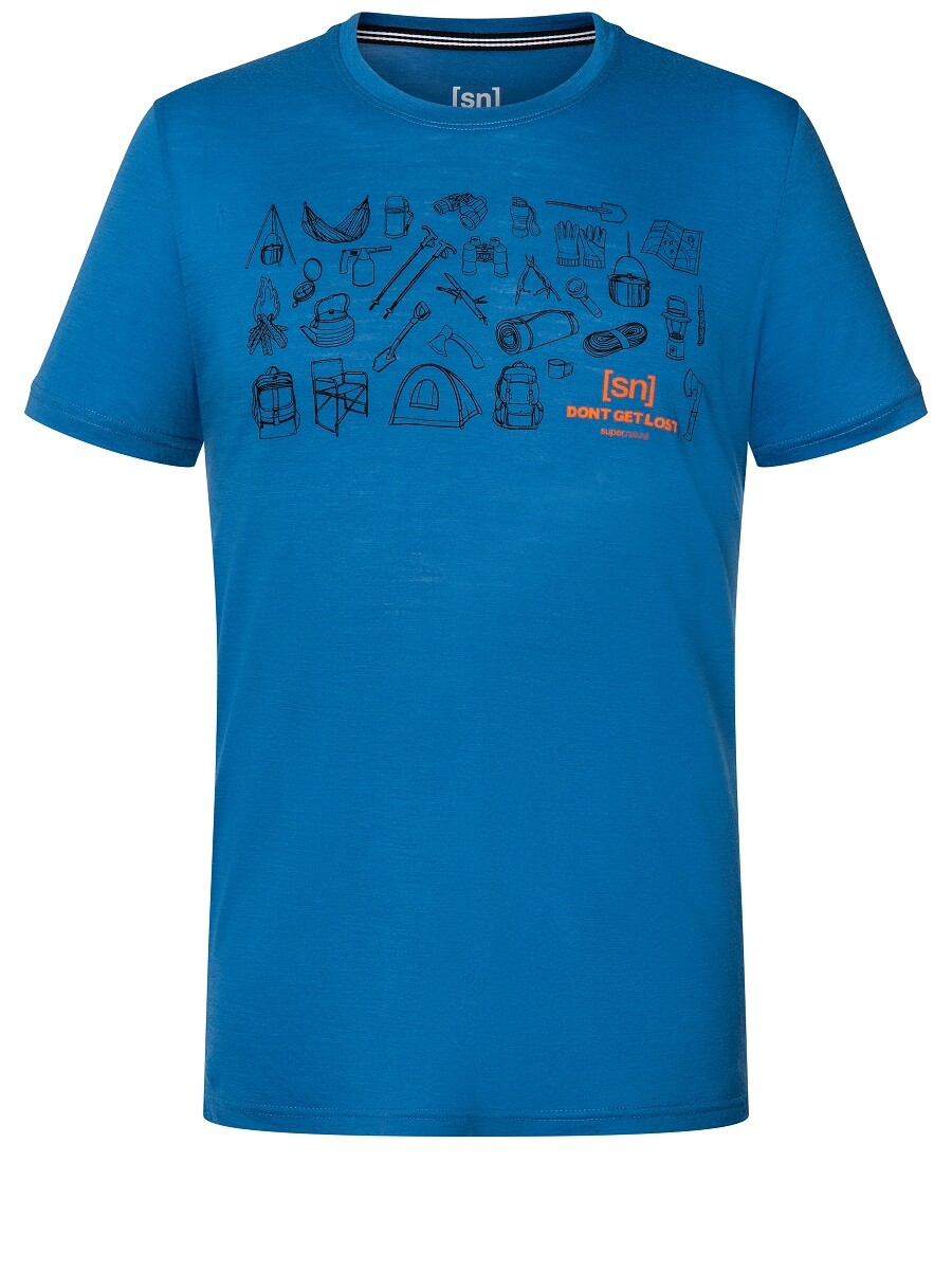 

Рубашка super.natural Merino T Shirt, синий