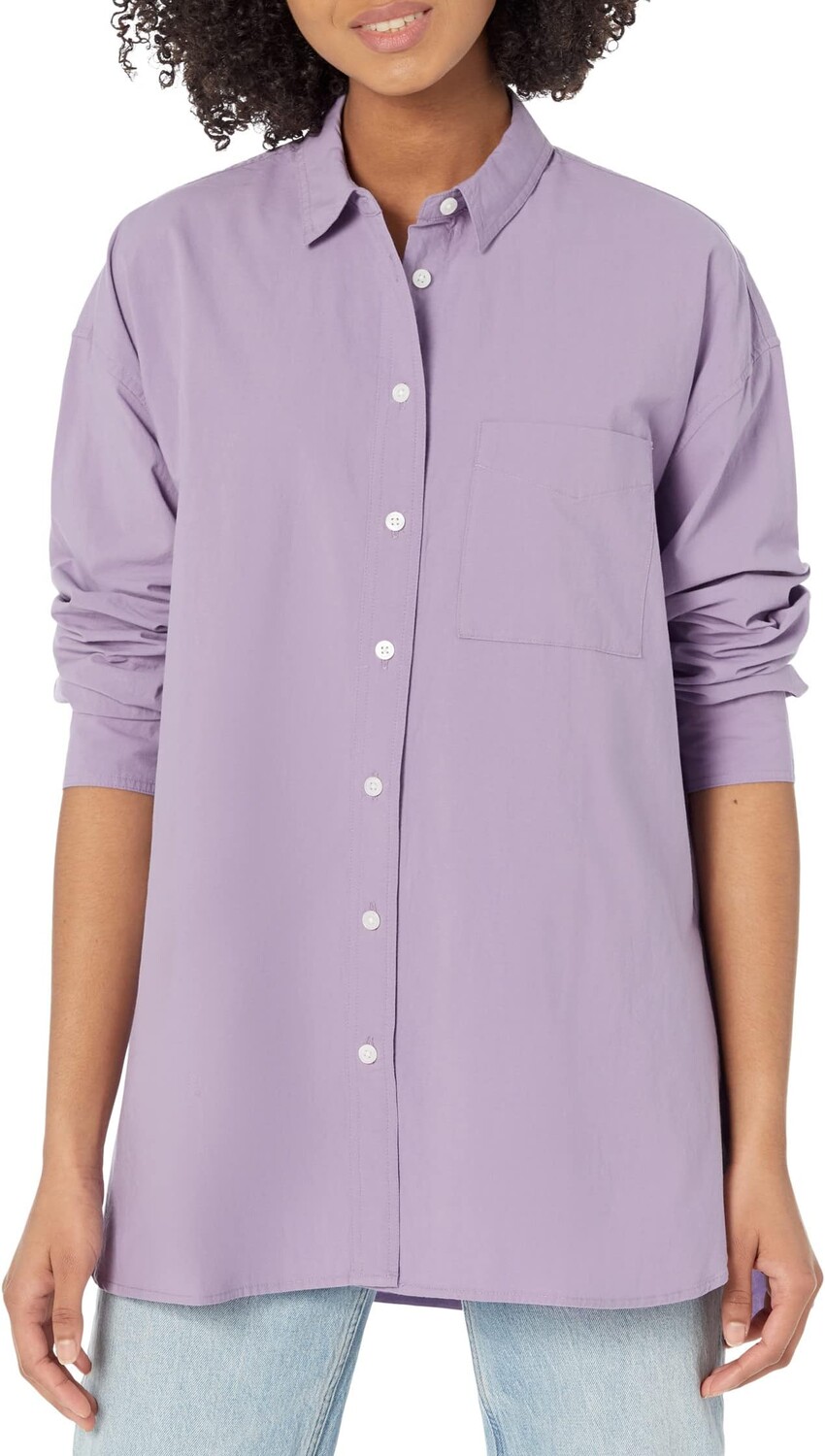 

Рубашка оверсайз из поплина The Signature Madewell, цвет Aster Bloom