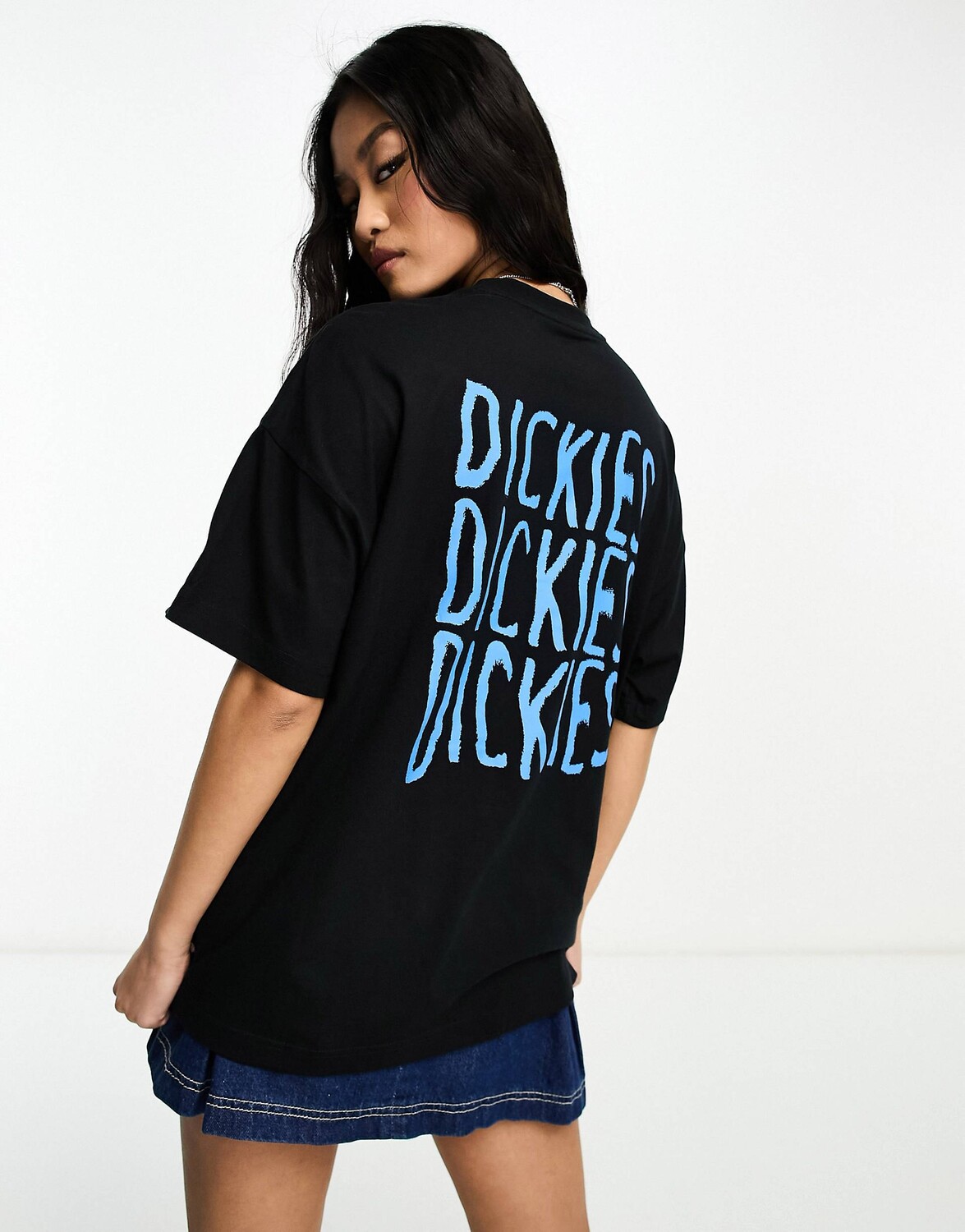 

Черная футболка с волнистым принтом на спине Dickies Creswell