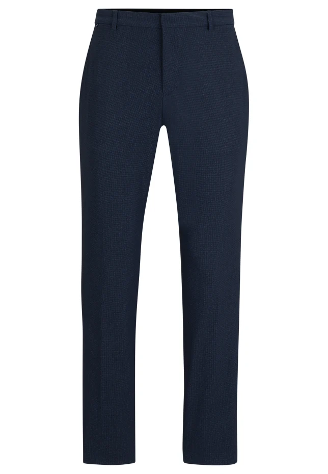 Деловые брюки p-genius-j-cw-wg-241 приталенного кроя Boss, синий