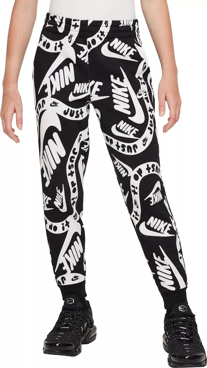 

Флисовые джоггеры с принтом Nike Kids Sportswear Club, мультиколор