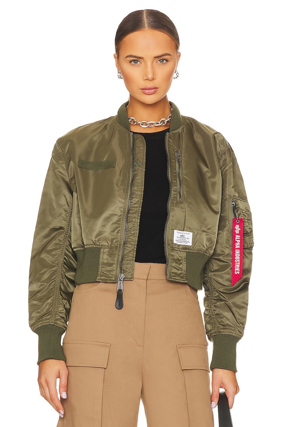 

Куртка ALPHA INDUSTRIES L-2b Cropped Flight, зеленый