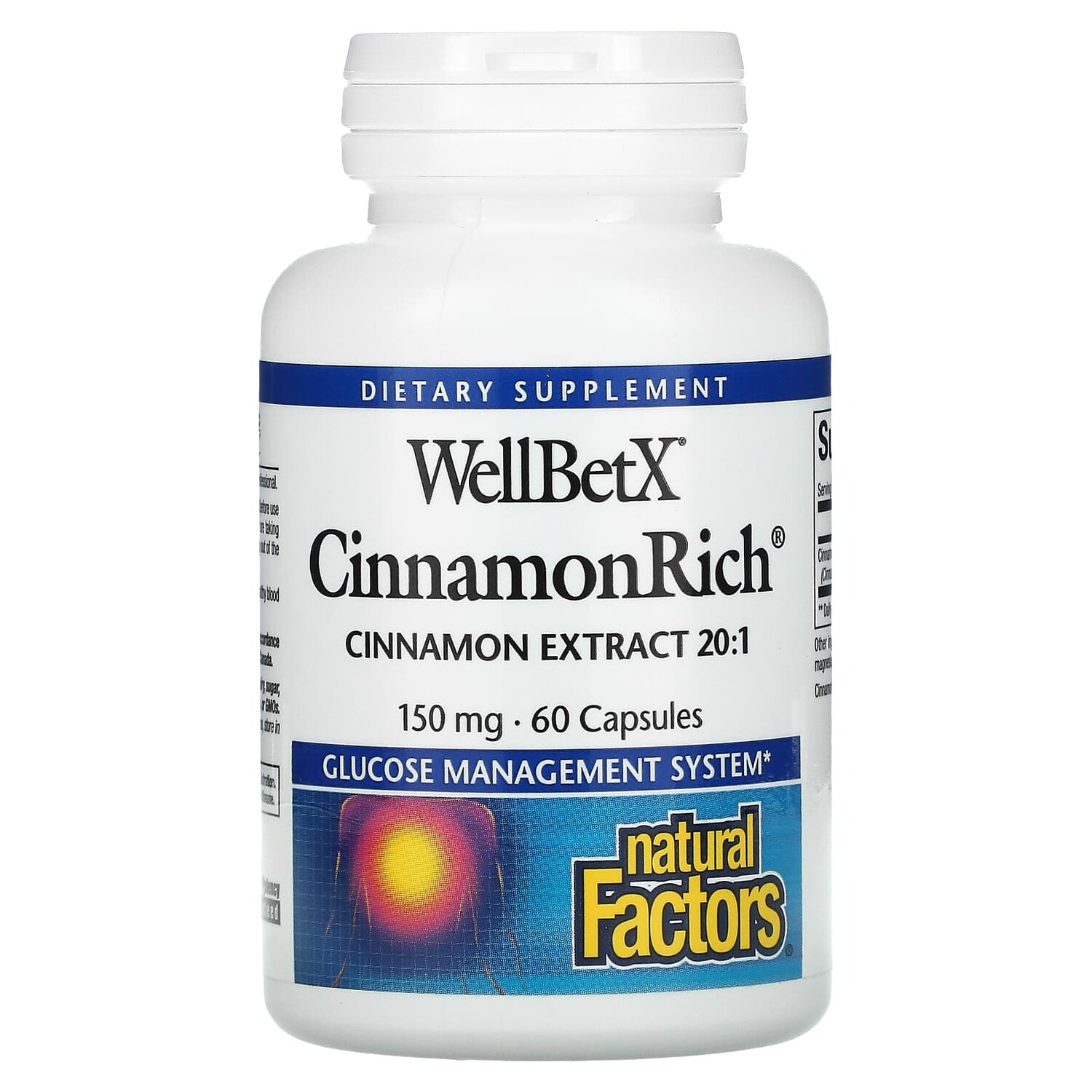 

WellBetX, CinnamonRich, 150 мг, 60 капсул, Natural Factors