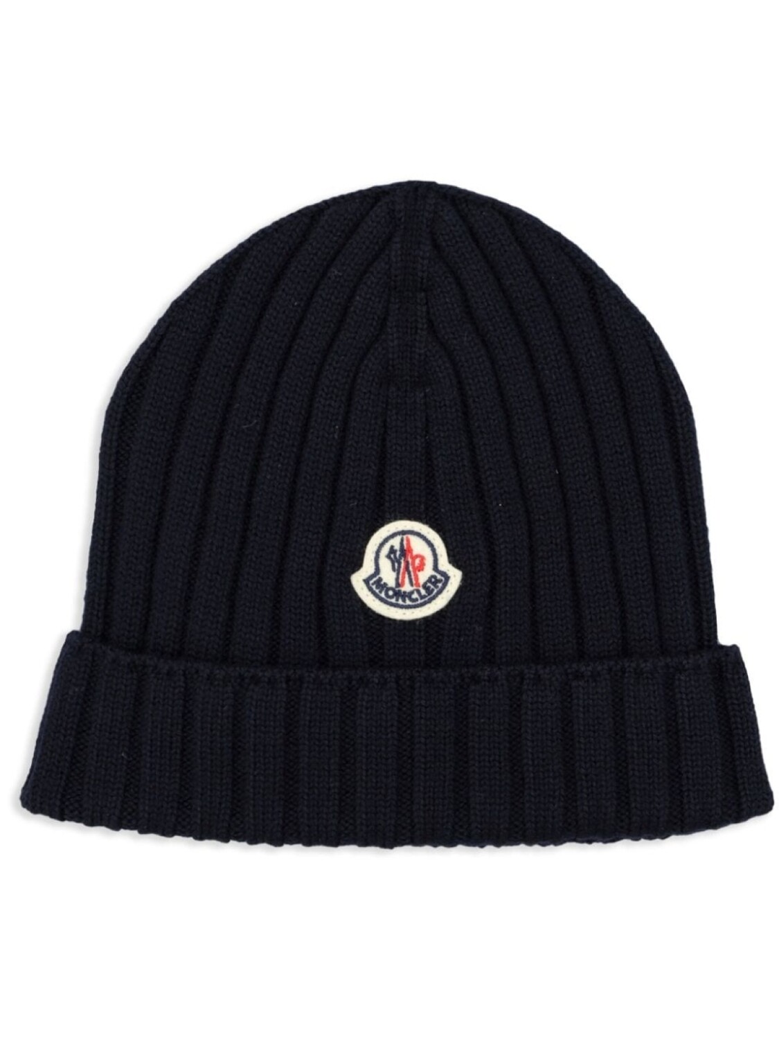 

Moncler Enfant вязаная шапка с нашивкой-логотипом, синий