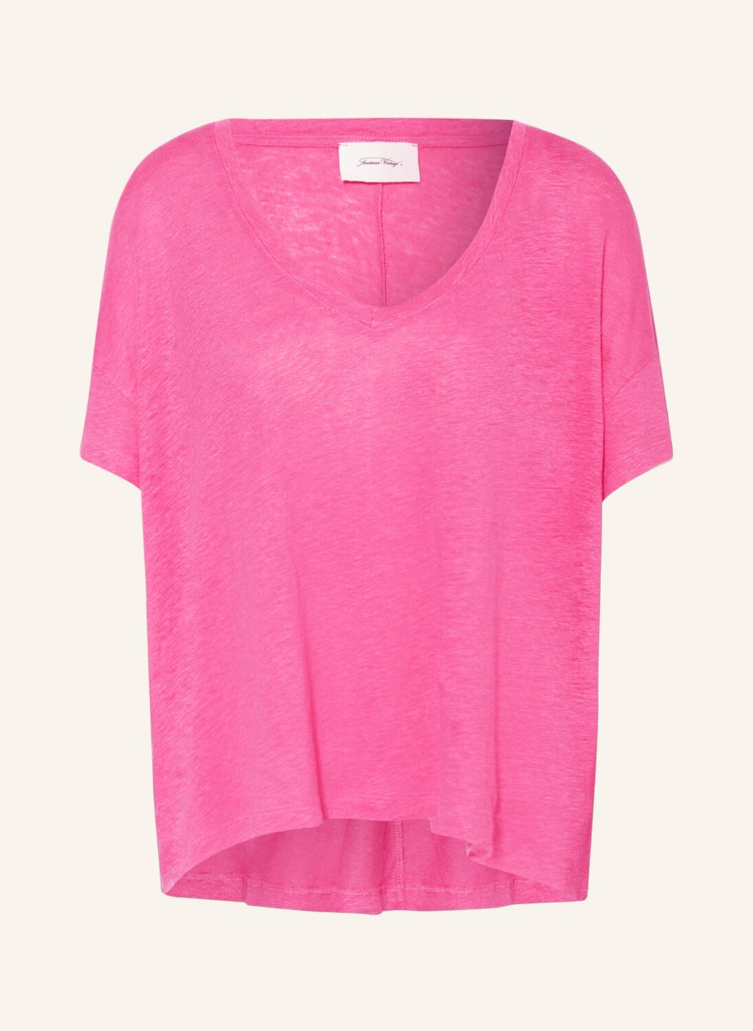 

Футболка American Vintage POBSBURY aus Leinen, розовый