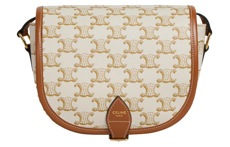 

Сумка CELINE Wmns Folco Series Full Seal Old Flower на одно плечо, белый