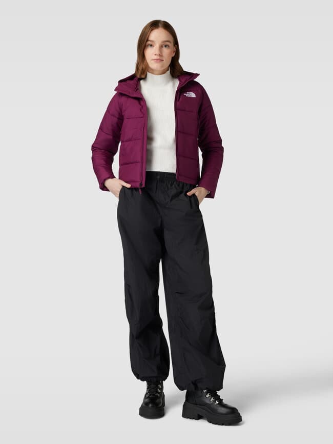

Стеганая куртка с капюшоном и молнией The North Face, бордо