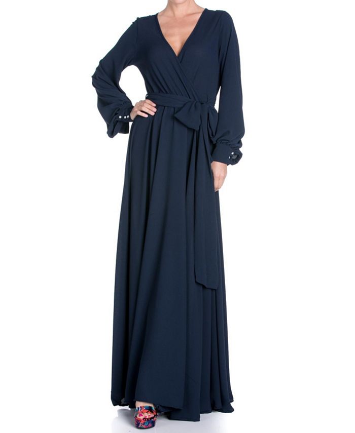 цена Женское платье макси LilyPad Meghan Los Angeles, цвет Navy