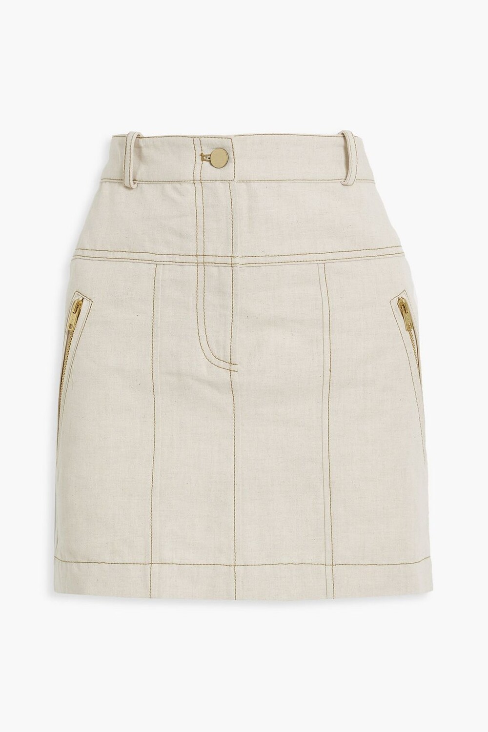 

Мини-юбка из смеси хлопка и льна 3.1 PHILLIP LIM, бежевый