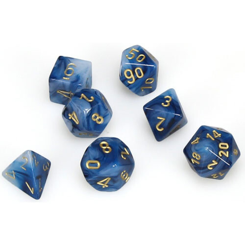 

Аксессуары Chessex Chessex Dice Set: Phantom - Teal w/Gold (7)