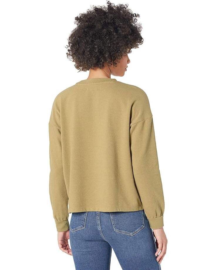 

Футболка Madewell Roster Henley Tee, цвет Muted Olive