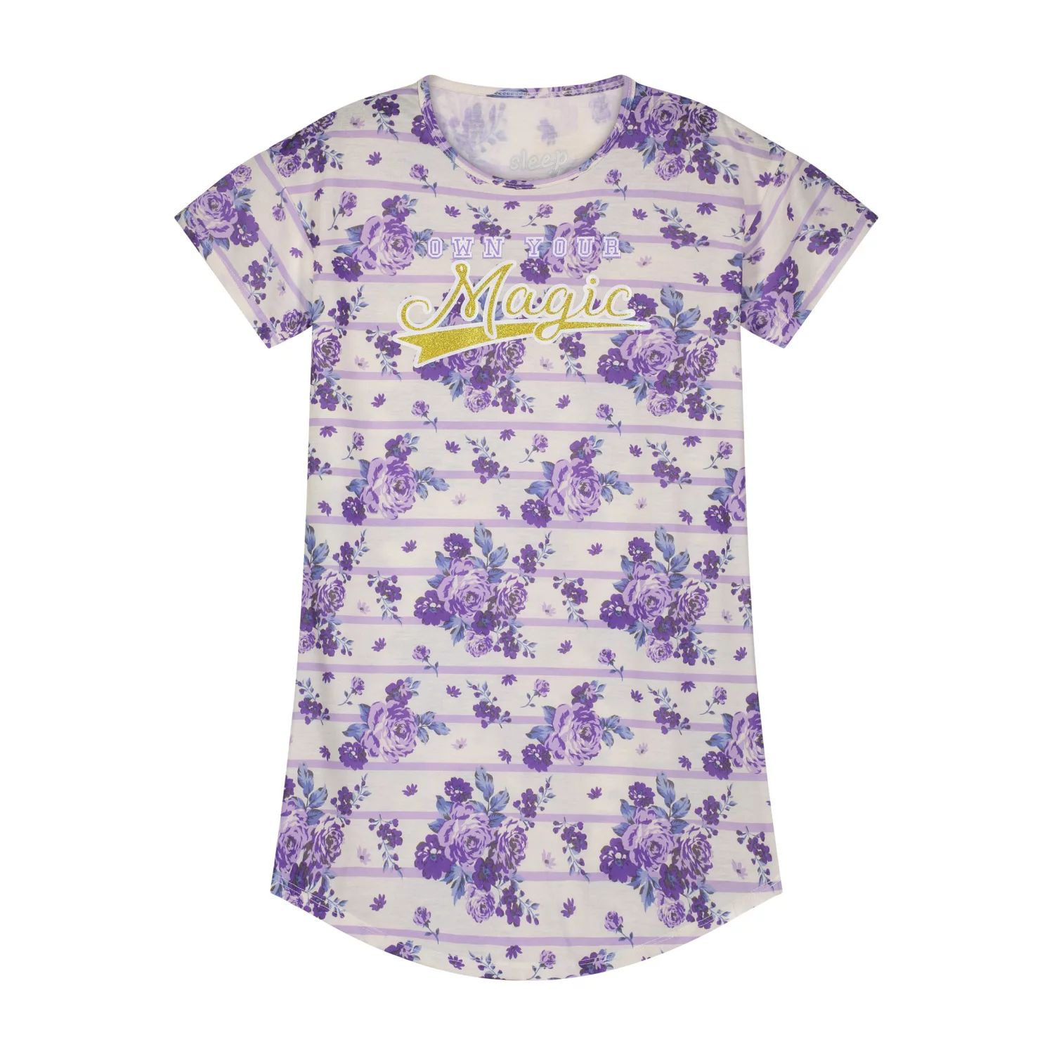 Пижамная рубашка Sleep On It для девочек с волшебным цветочным принтом и соответствующей маской для сна Sleep on it