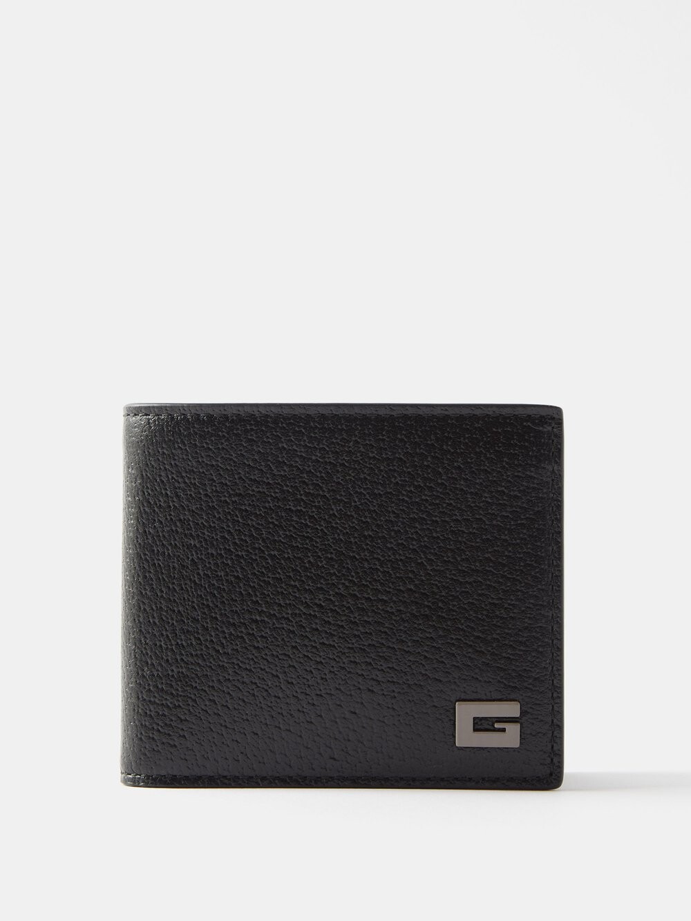 

Складной кошелек из зерненой кожи с g-бляшкой Gucci, черный