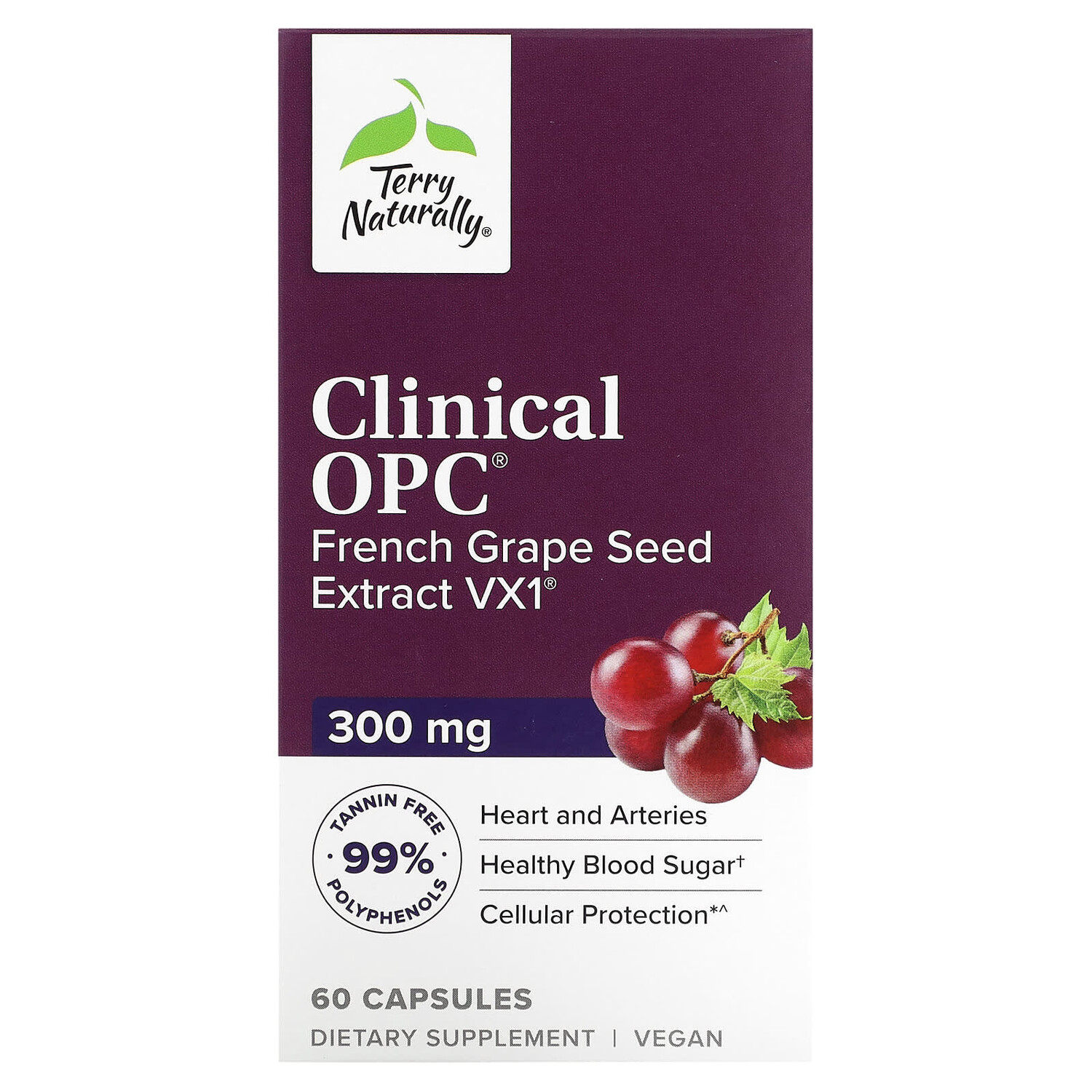 

Clinical OPC, 300 мг, 60 капсул, Terry Naturally