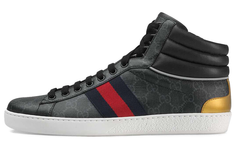 

Высокие спортивные туфли GUCCI Ace Series GG, черные