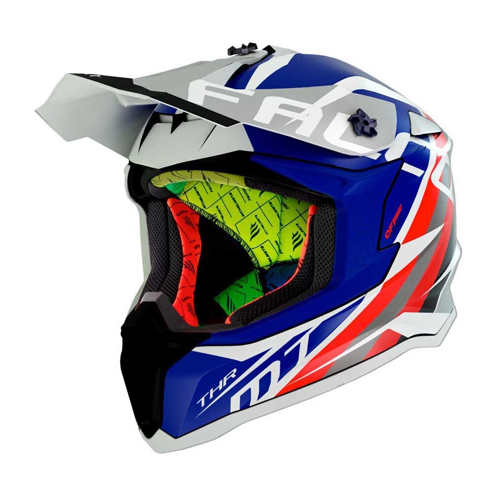 

Шлем для мотокросса MT Helmets Falcon Thr A7, синий