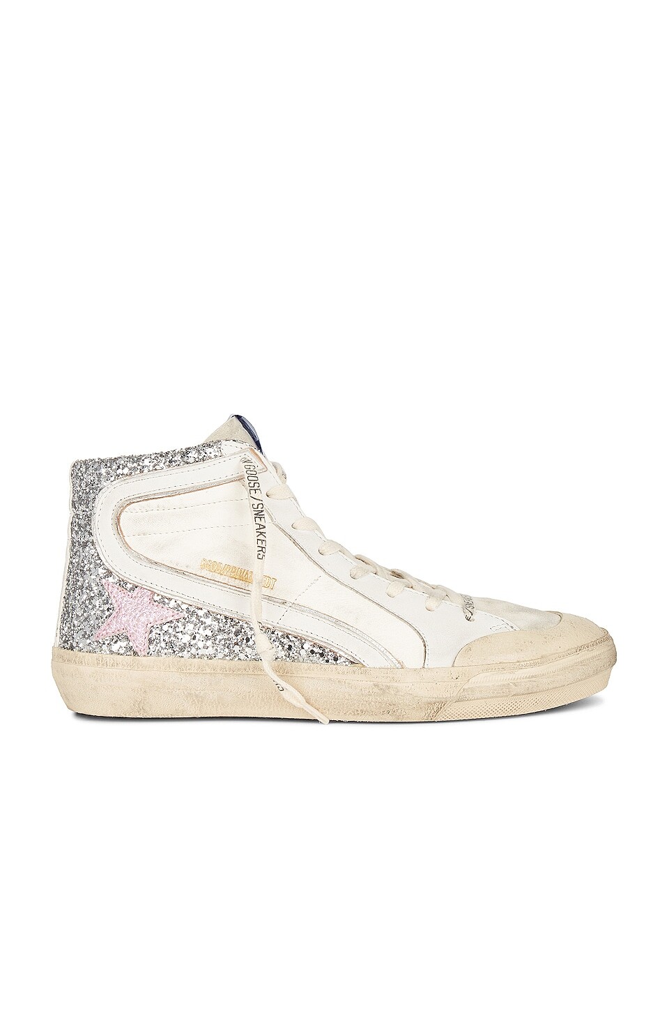 

Кроссовки Golden Goose x REVOLVE Slide, цвет Pink & White, Розовый