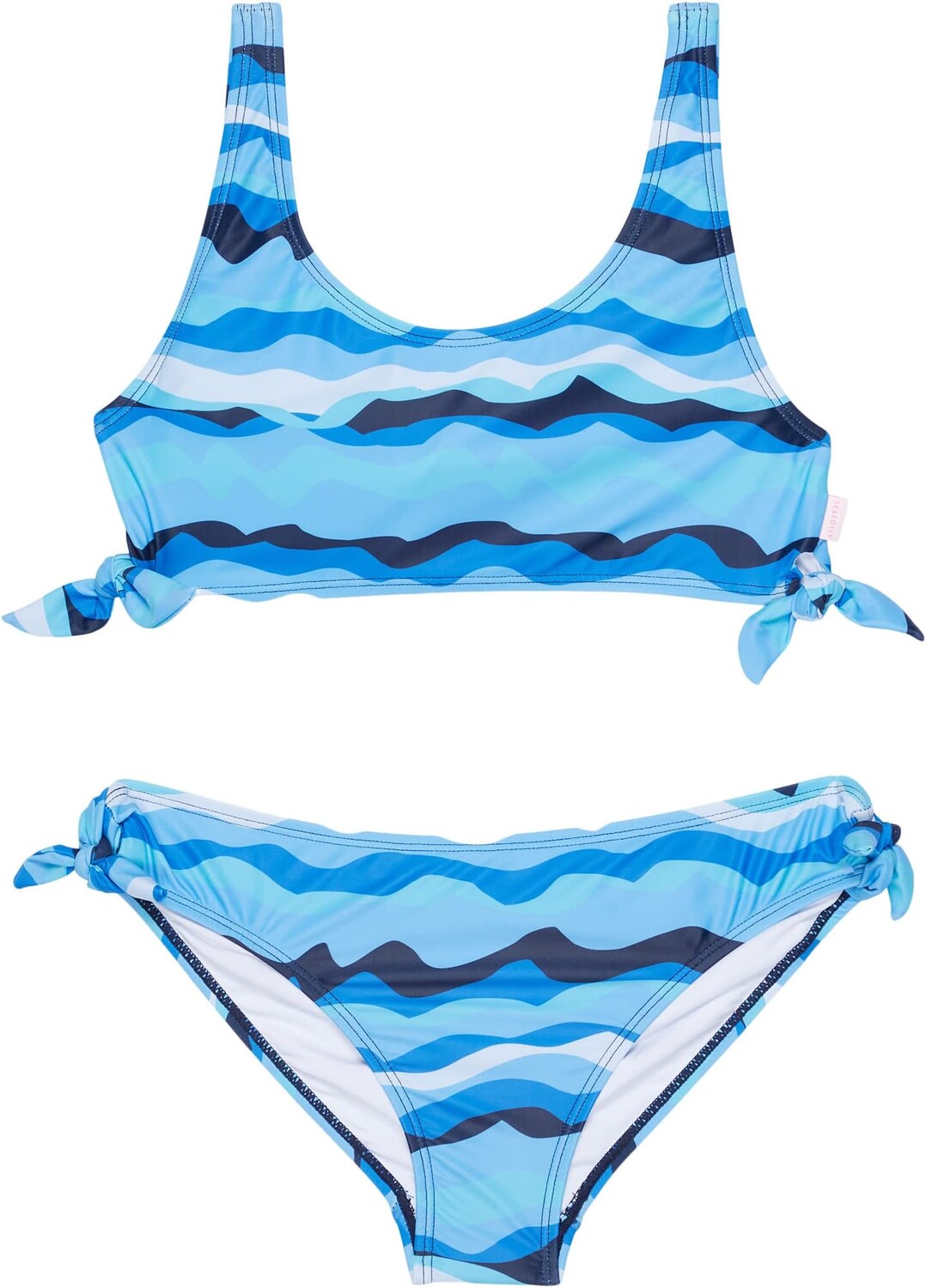 

Купальник Seafolly Kids Poolside Tie Side Bikini Set, цвет Poolside