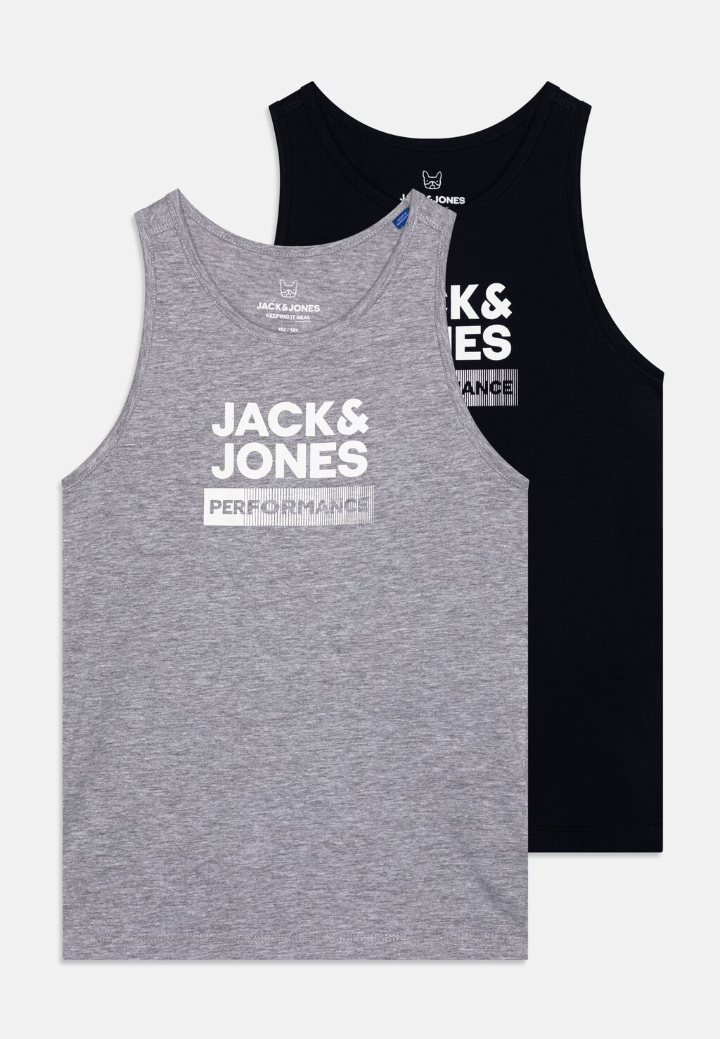 

Верх Jcoz Sport Logo Tank Top 2 Pack Jack & Jones, цвет navy blazer/white