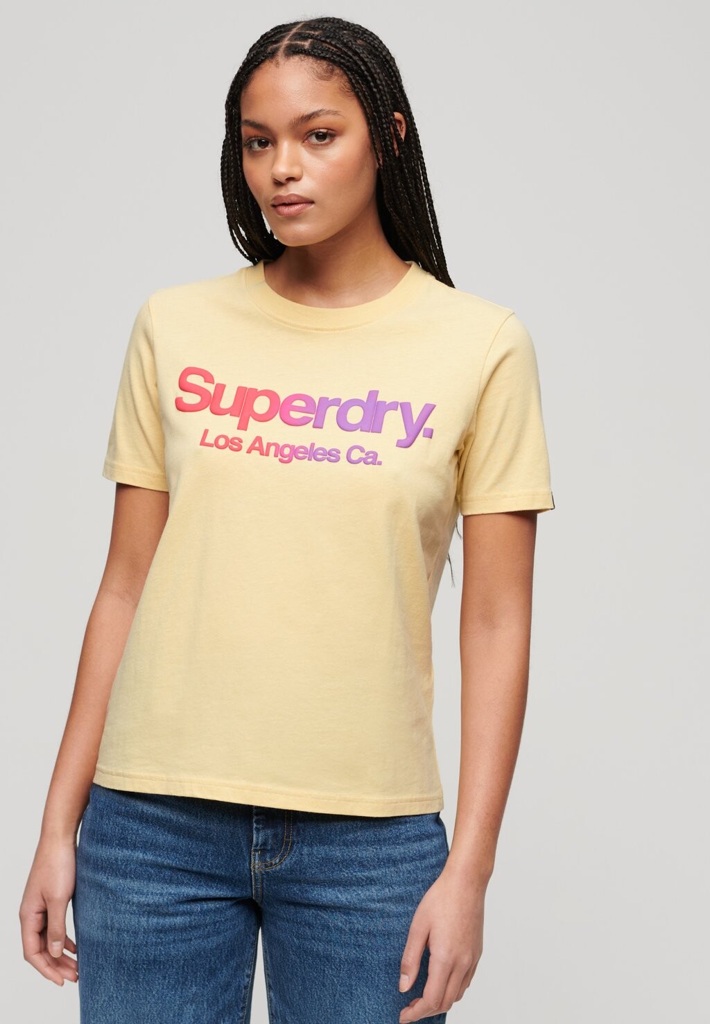 

Футболка с принтом TONAL RAINBOW CORE Superdry, желтый