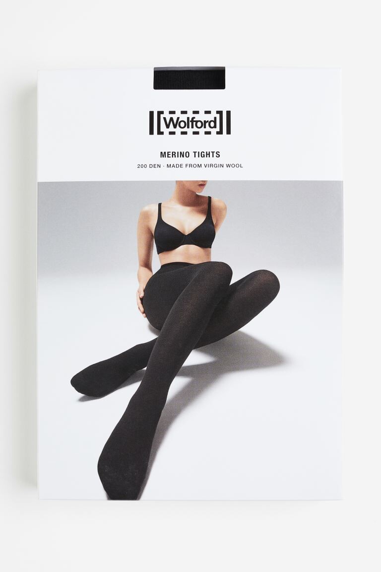 

Мериносовые колготки Wolford, черный
