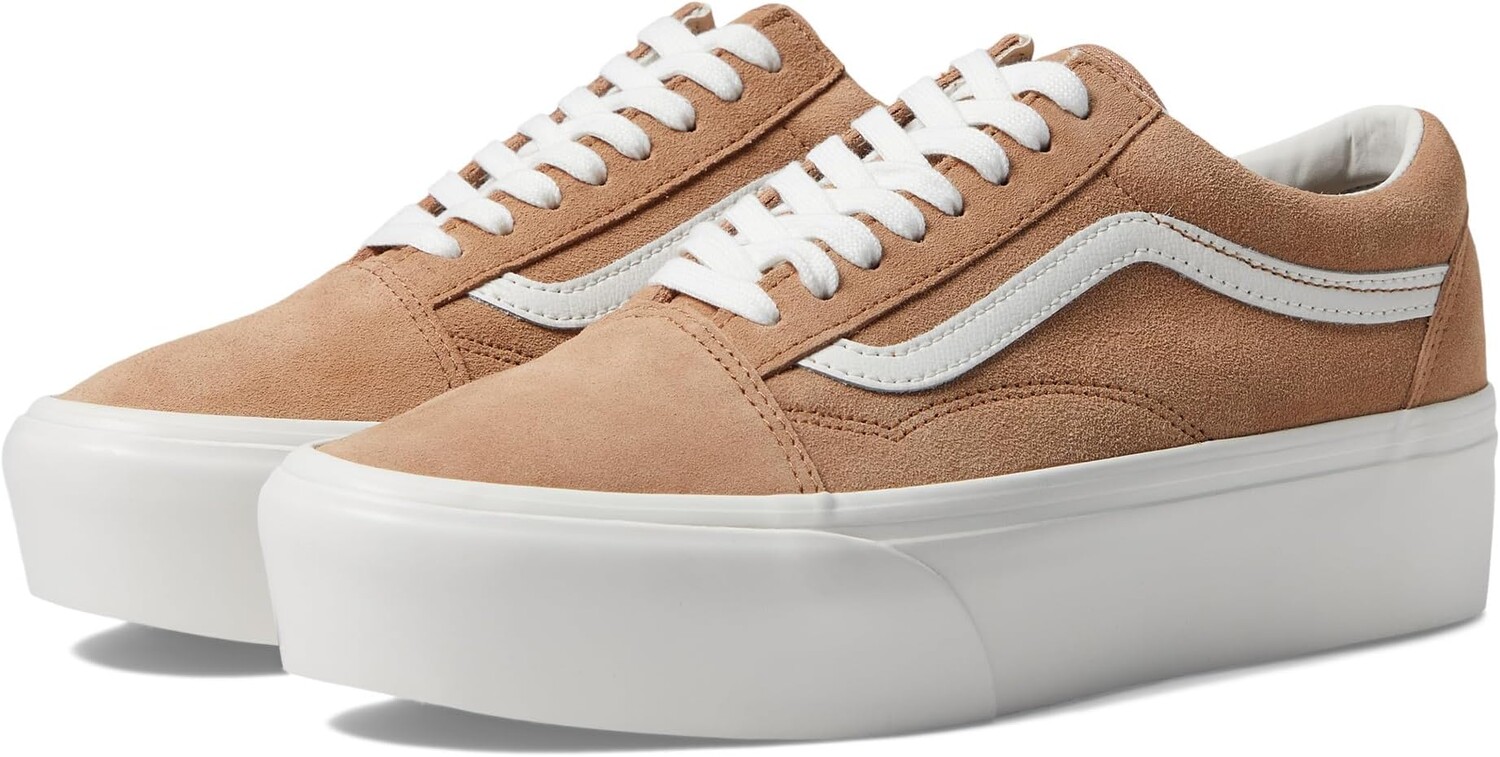 

Кроссовки Old Skool Stackform Vans, цвет (Soft Suede) Burro/True White