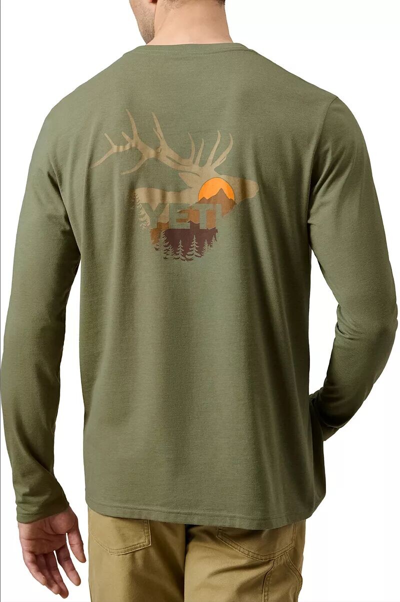 

Мужская футболка Yeti с длинным рукавом Sunrise Elk