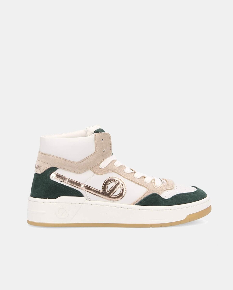 

Женские кожаные высокие кроссовки Kelly Mid с логотипом No Name, мультиколор