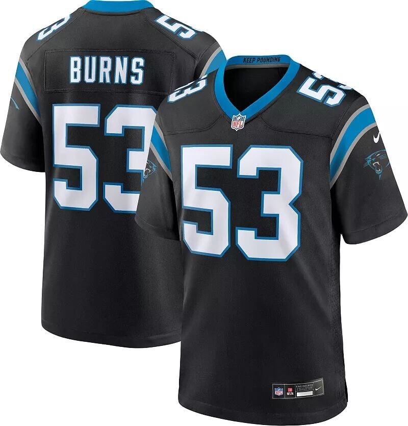 

Черная игровая майка Nike Youth Carolina Panthers Brian Burns № 50