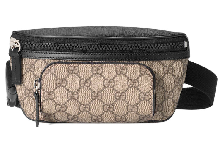 

Сумка Gucci GG Supreme поясная с передним карманом, коричневый / черный