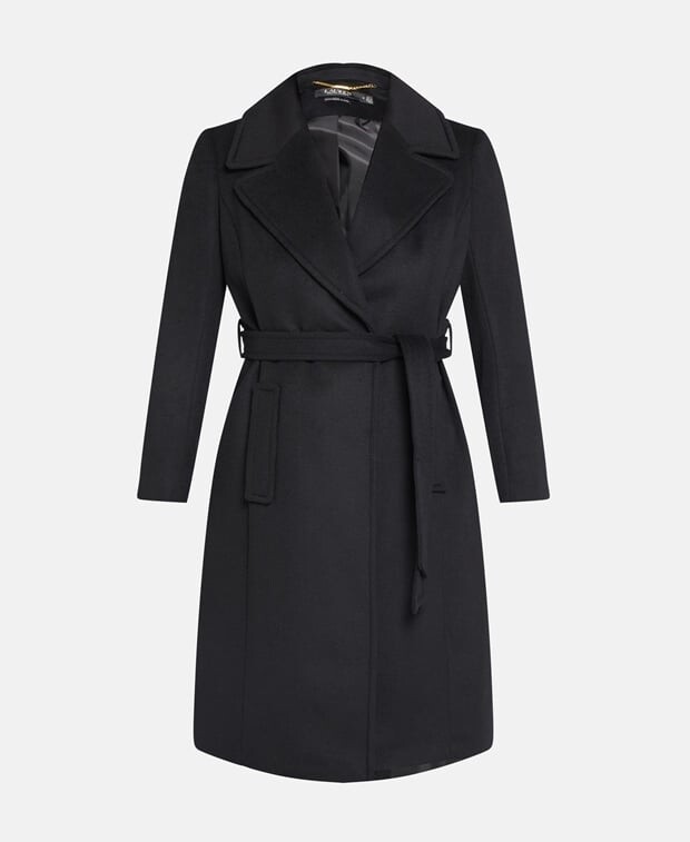 

Шерстяное пальто Lauren Ralph Lauren, черный