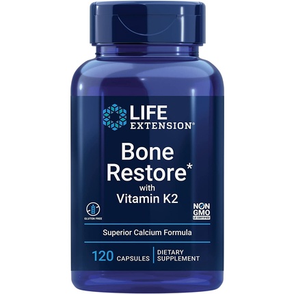 Life Extension Восстановление костей с витамином К2, 120 капсул life extension bone restore восстановление костей 120 капсул