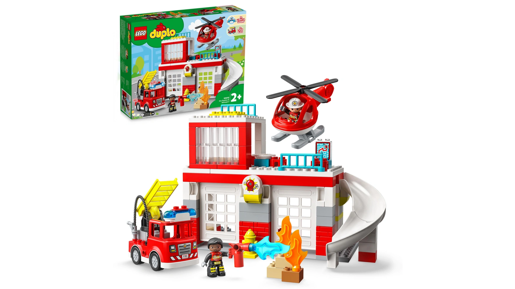 Lego DUPLO Пожарная часть с вертолетом lego city fire helicopter игрушка пожарной службы с вертолетом