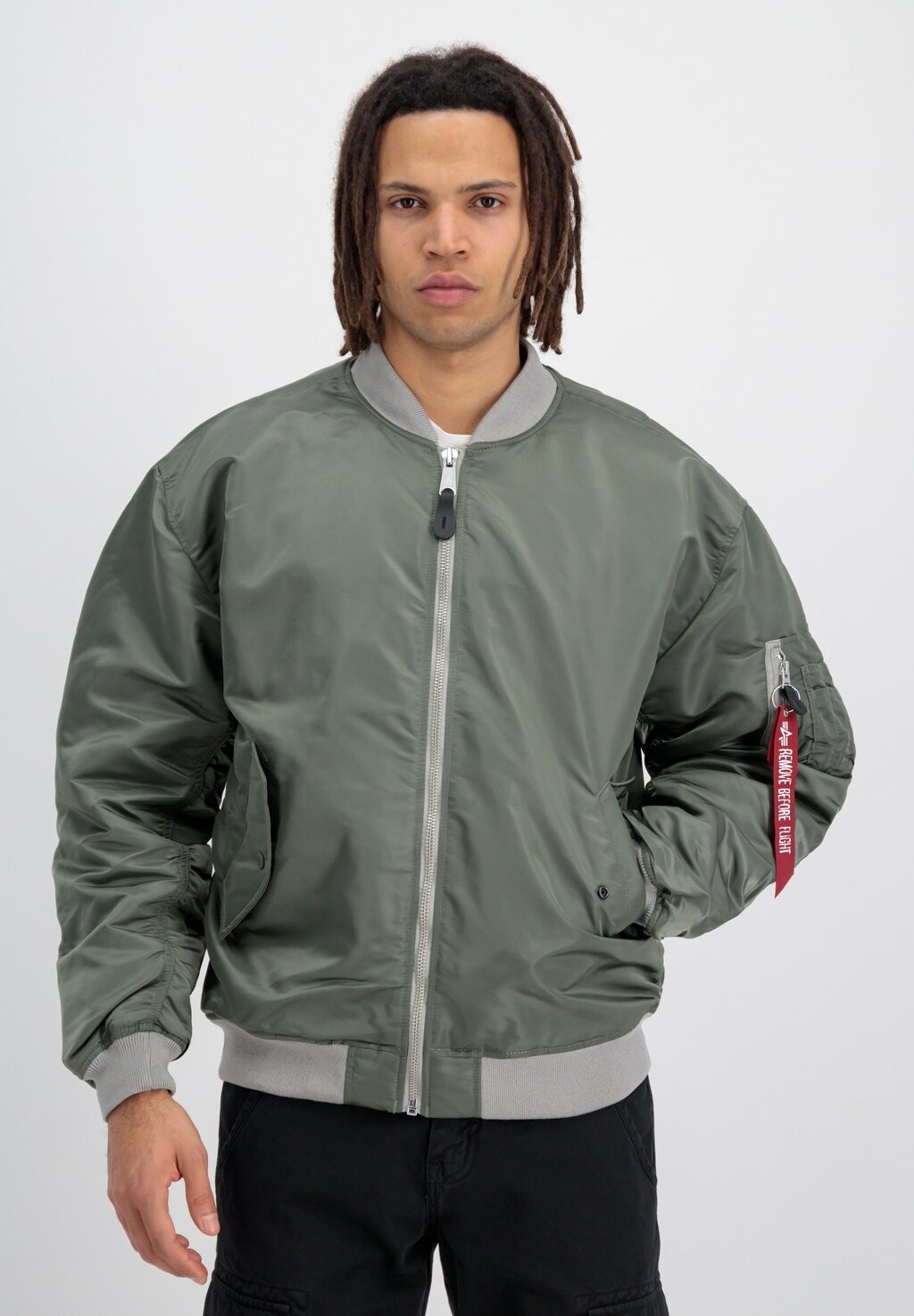 

Куртка-бомбер Alpha Industries, бирюзовый меланж