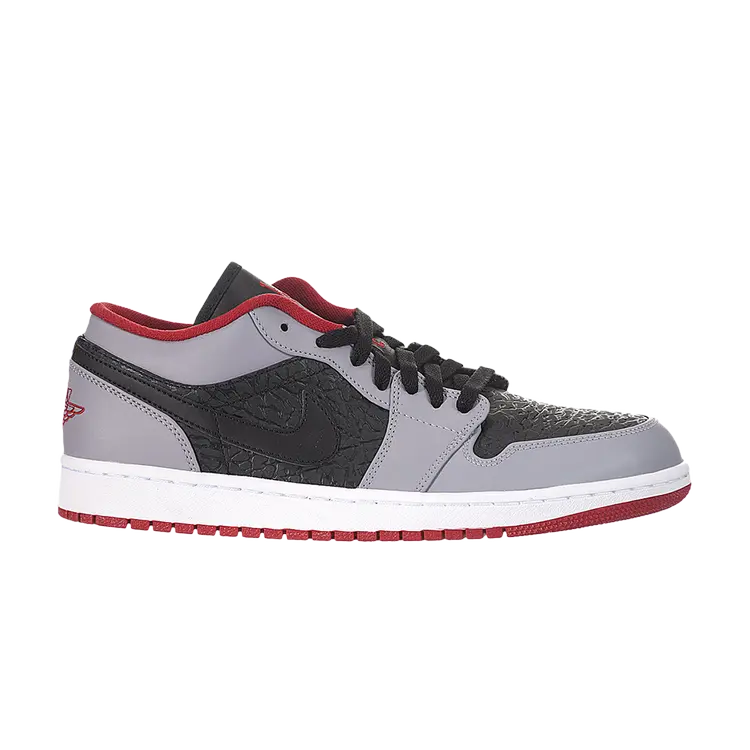 

Кроссовки Air Jordan 1 Retro Low 'Cement Grey Black', черный