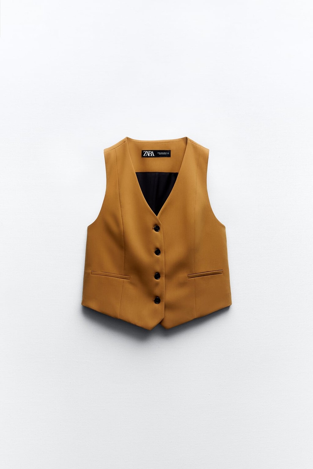

Сшитый на заказ жилет ZARA, кэмел