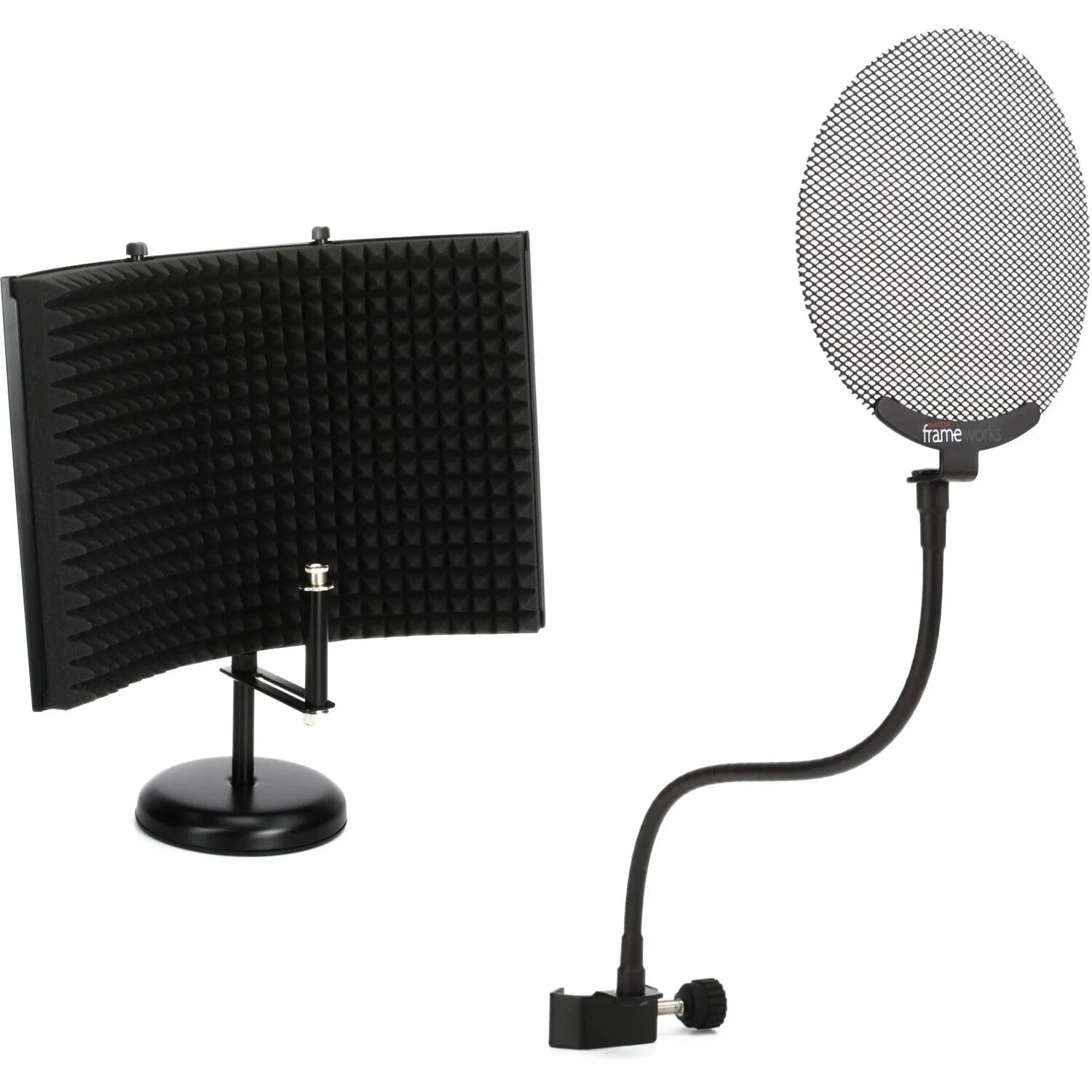 

Gator Frameworks Desktop Vocal Shield и комплект поп-фильтров