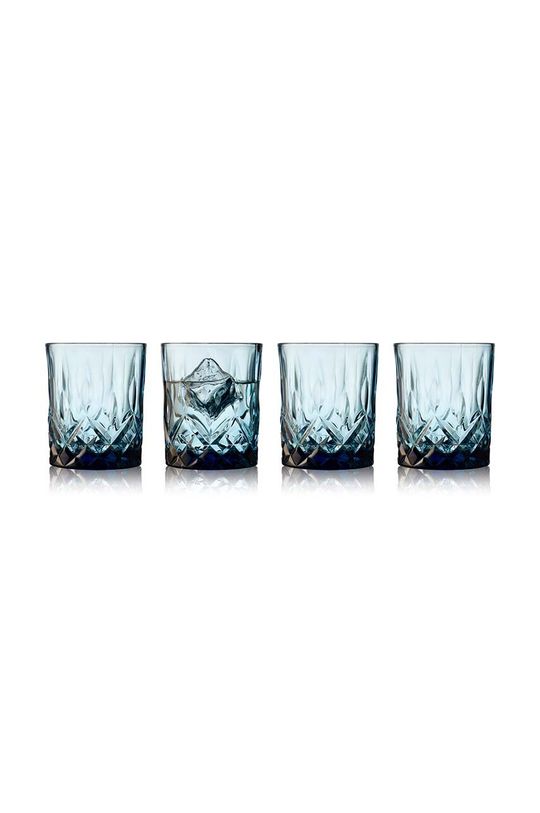 Шелковые бокалы для виски Sorrento, 4 шт. Lyngby, синий подарочный набор бокалов для виски с камнями еlite