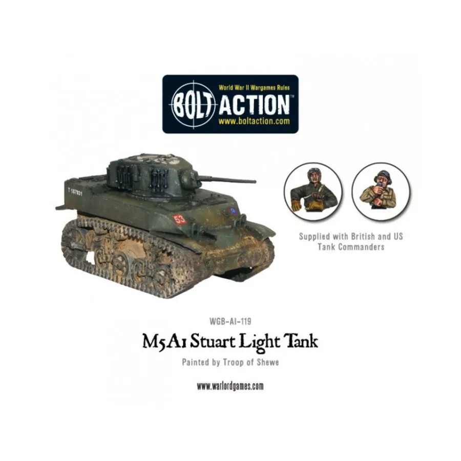 

Легкий танк M5A1 Стюарт, Bolt Action - US Army - Tanks (28mm)