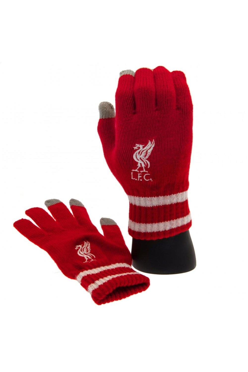 цена Вязаные перчатки Crest Touch Liverpool FC, красный